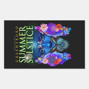 2021 Greensboro Summer Solstice Festival Keepsake Rectangular Sticker