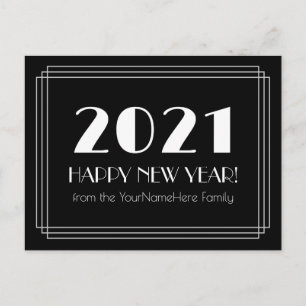 2021 HAPPY NEW YEAR! + Personalised Name Postcard