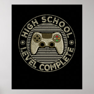 2021 High School Graduation Gamer Graduation Gifts Poster