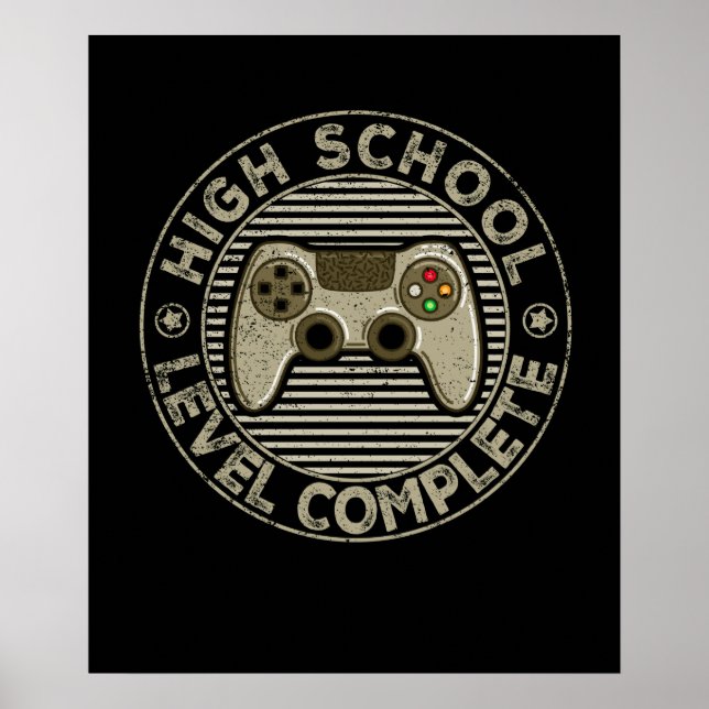 2021 High School Graduation Gamer Graduation Gifts Poster (Front)