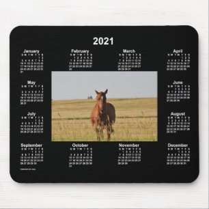 2021 Horse Neon Calendar by Janz Mouse Mat