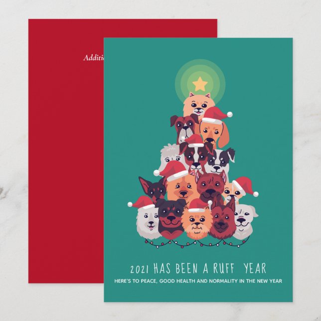 2021 It's been a RUFF Year DOG Christmas Tree (Front/Back)