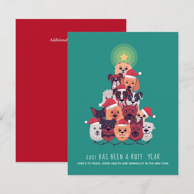 2021 It's been a RUFF Year DOG Christmas Tree (Front/Back)