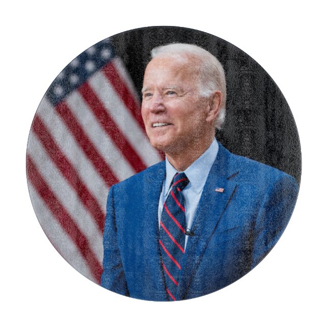 2021 Joe Biden US President Portrait Cutting Board (Front)
