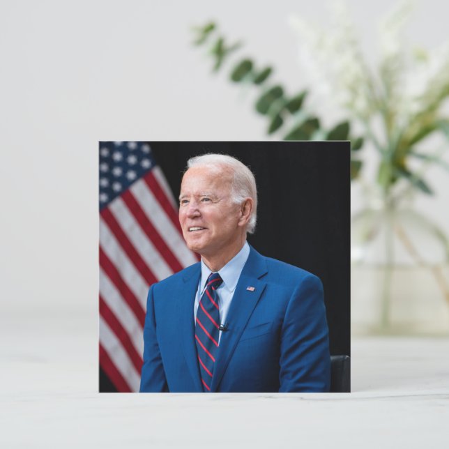 2021 Joe Biden US President Portrait Holiday Card (Standing Front)
