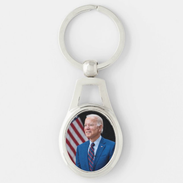 2021 Joe Biden US President Portrait Key Ring (Front)