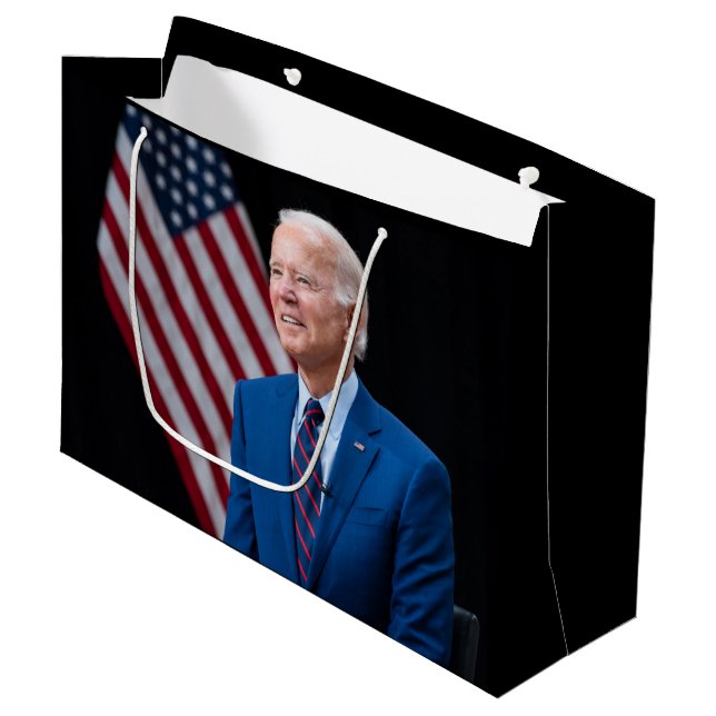 2021 Joe Biden US President Portrait Large Gift Bag (Front Angled)