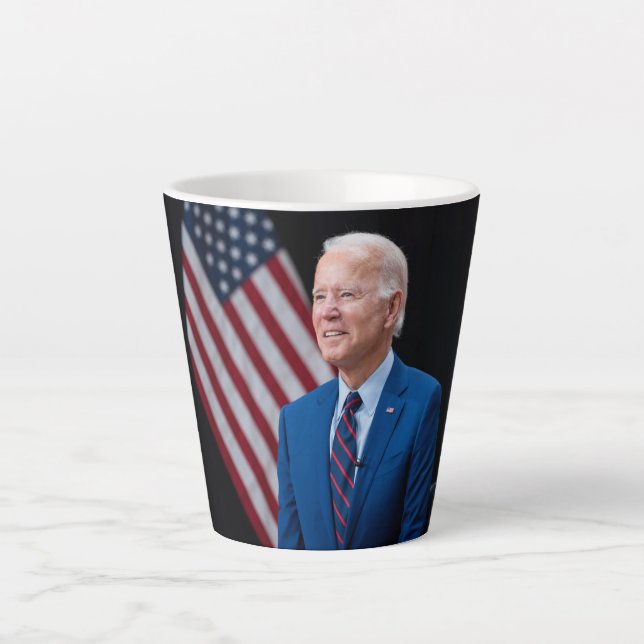 2021 Joe Biden US President Portrait Latte Mug (Front)