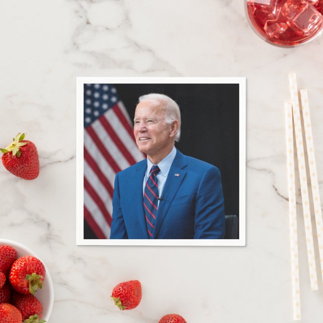 2021 Joe Biden US President Portrait Napkin (Insitu)