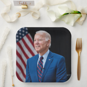 2021 Joe Biden US President Portrait Paper Plate
