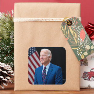 2021 Joe Biden US President Portrait Square Sticker