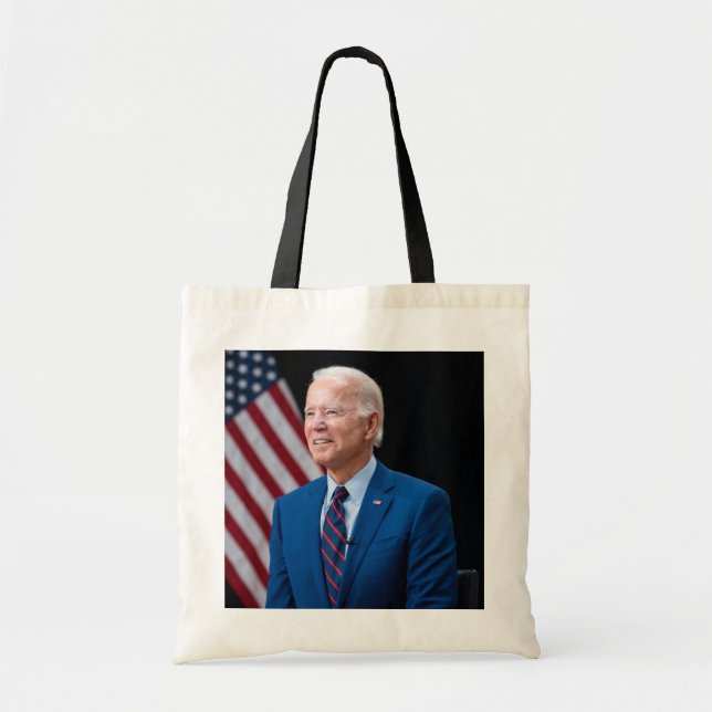 2021 Joe Biden US President Portrait Tote Bag (Front)
