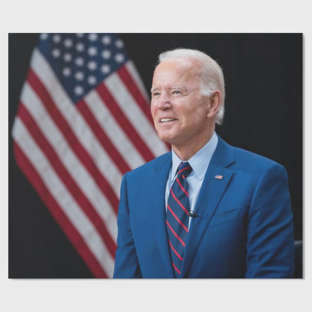 2021 Joe Biden US President Portrait Wrapping Paper (Flat)