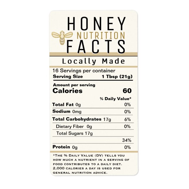 2021 Latest Honey Nutrition Gold Ivory with Bee    (Front)