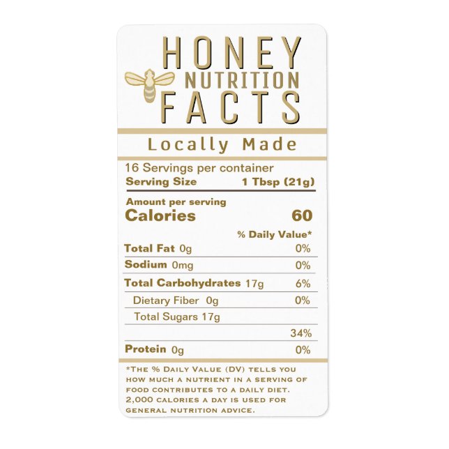 2021 Latest Honey Nutrition White Gold with Bee    (Front)