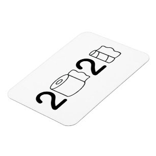 2021 lettering with used toilet paper roll magnet