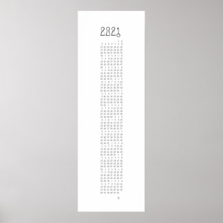 2021 Lock & Key Calendar - (Week starts Sunday) - Poster