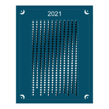 2021 - Moon Calendar Blue