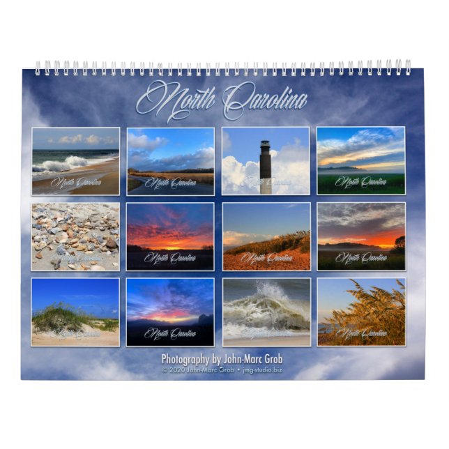 2021 North Carolina calendar (Back)