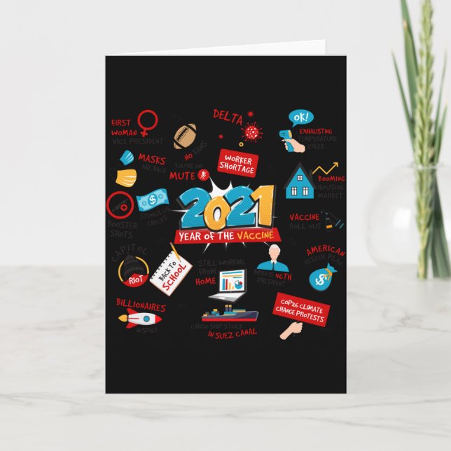 2021 Pandemic Vaccines Commemorative Christmas T S Card (Front)