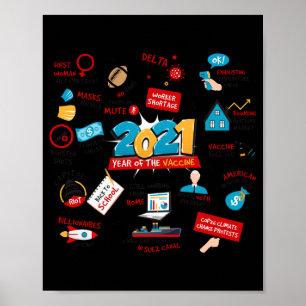 2021 Pandemic Vaccines Commemorative Christmas T S Poster