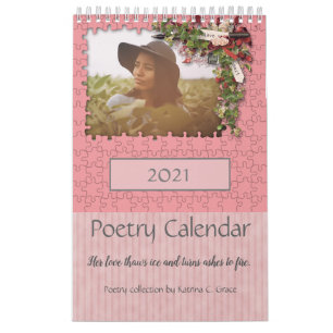 2021 Pink Flower Themed Photo Poetry Calendar