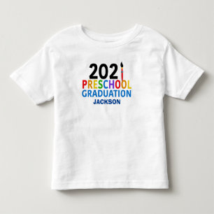 2021 Preschool Graduation Cute Custom Graduate Toddler T-Shirt