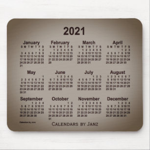 2021 San Telmo Grey Calendar by Janz Mouse Pad