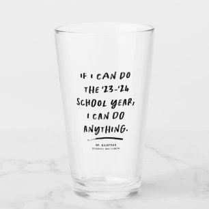 2021 school year teacher funny personalised glass
