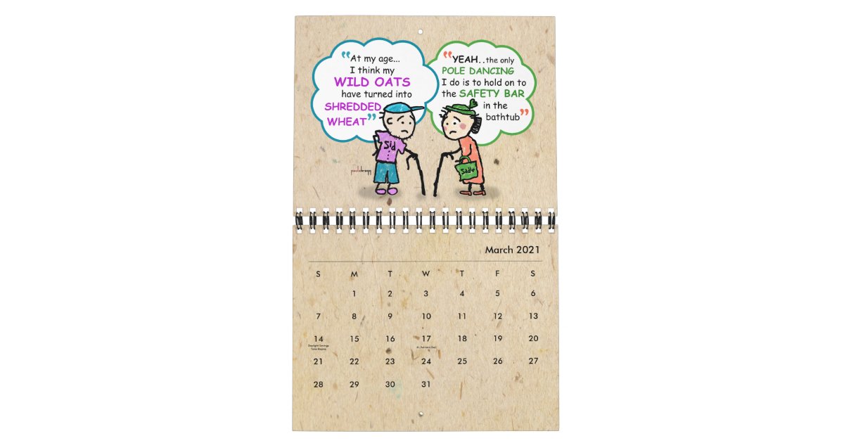 2021 Seniors Retirement Funny Old Age Jokes Quotes Calendar Zazzle co uk