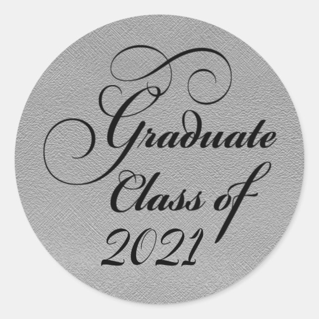 2021 Silver Graduation Party Thank You Seal (Front)