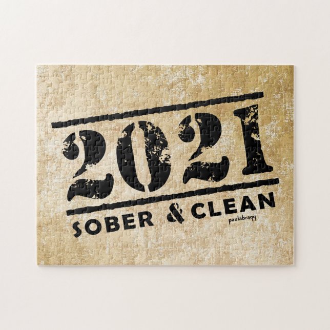 2021 Sober & Clean Drug & Alcohol Addiction Free Jigsaw Puzzle (Horizontal)