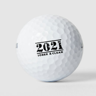 2021 Sober & Clean Recovery Sobriety Encouragement Golf Balls