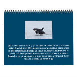 2021 Southern Resident Killer Whale Calendar