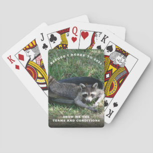 2021 Terms and Conditions   Cute Racoon New Years Playing Cards