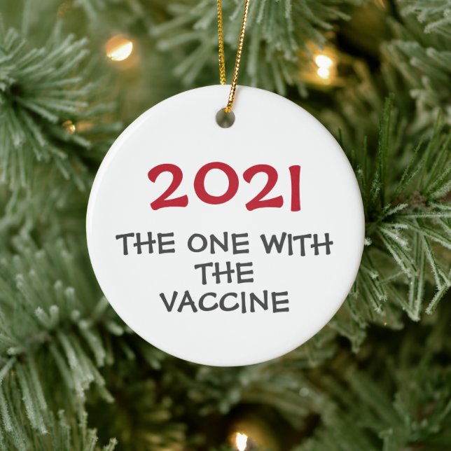2021 the one with the vaccine Christmas ornament (Tree)