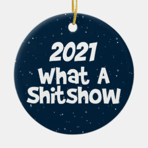 2021 What A Shitshow, toilet paper tree Ceramic Tree Decoration