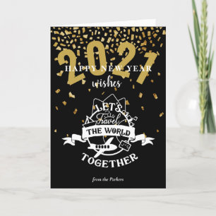 2021 WISHES Let's Travel The World Together Holiday Card