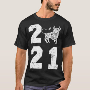 2021 Year of The Ox Outfit Men Women Chinese New Y T-Shirt
