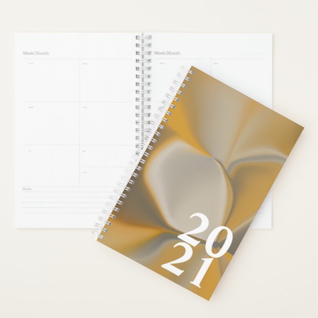 2021 Yellow and Grey Botanical Floral Planner (Display)