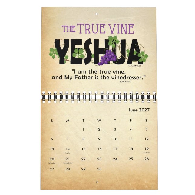 2021 YESHUA Jesus Jewish Name Christian Messiah Calendar (Jun 2027)