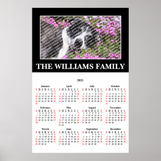 2021 Your Favourite Photo Custom Calendar Poster