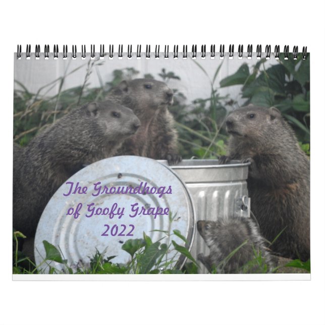 2022 12 Month Groundhog Photo Wall Calendar (Cover)