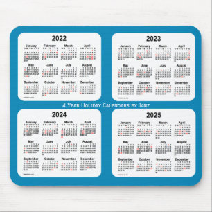 2022-2025 Steel Blue Holiday Calendar by Janz Mouse Mat