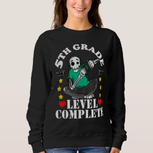 2022 5th Grade Graduation Boy Skeleton Video Game Sweatshirt