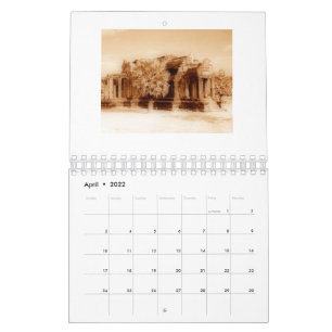 2022 Angkor Wat Sepia Calendar