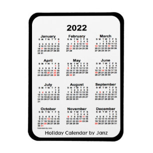 2022 Black Holiday Calendar by Janz Magnet