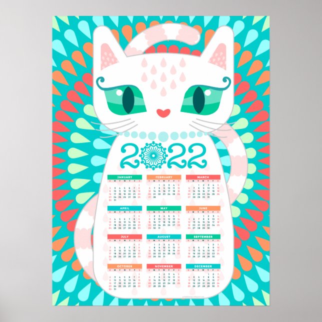2022 Booshie Cat Calendar Poster (Front)