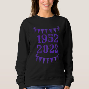 2022 British Queen Platinum Jubilee 70 Years Purp Sweatshirt