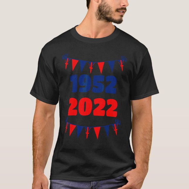 2022 British Queen Platinum Jubilee 70 Years T-Shirt (Front)